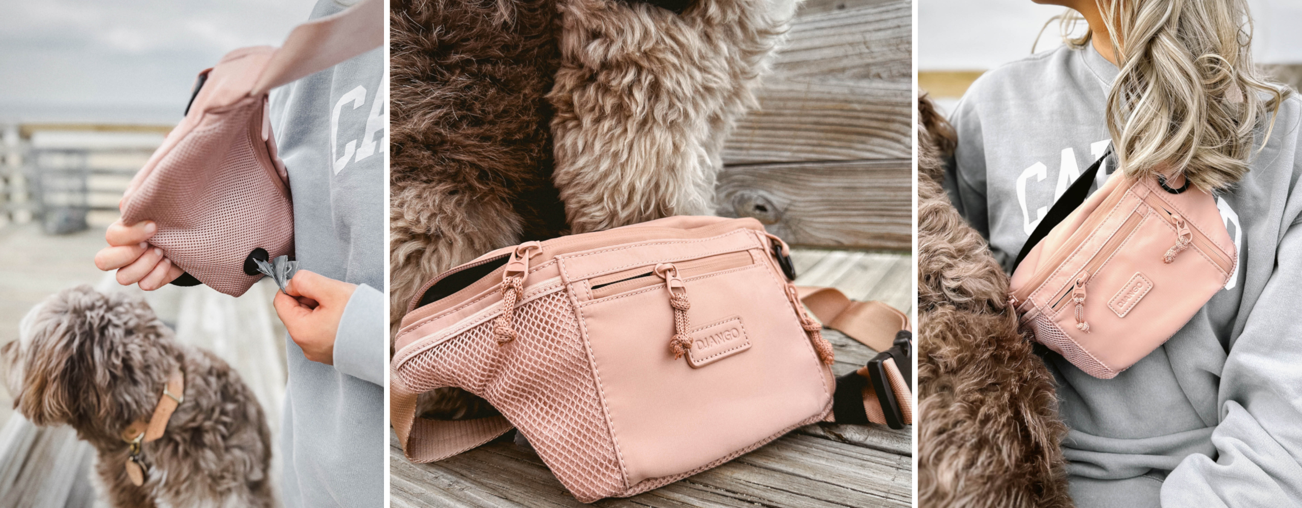 DJANGO's Nolita Belt Bag is a modern, functional, and thoughtfully-crafted dog walking fanny pack