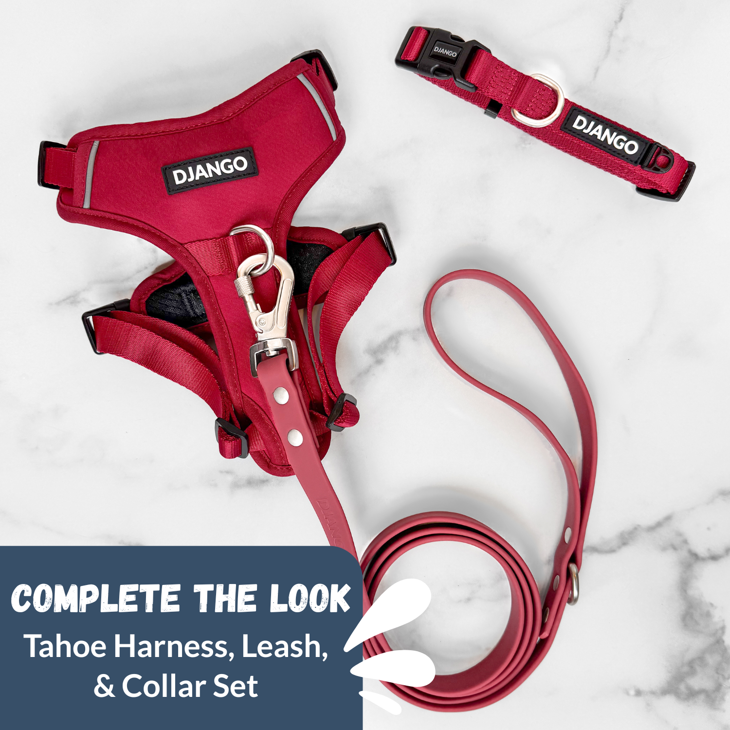 Tahoe Waterproof Dog Leash - Firelight Red