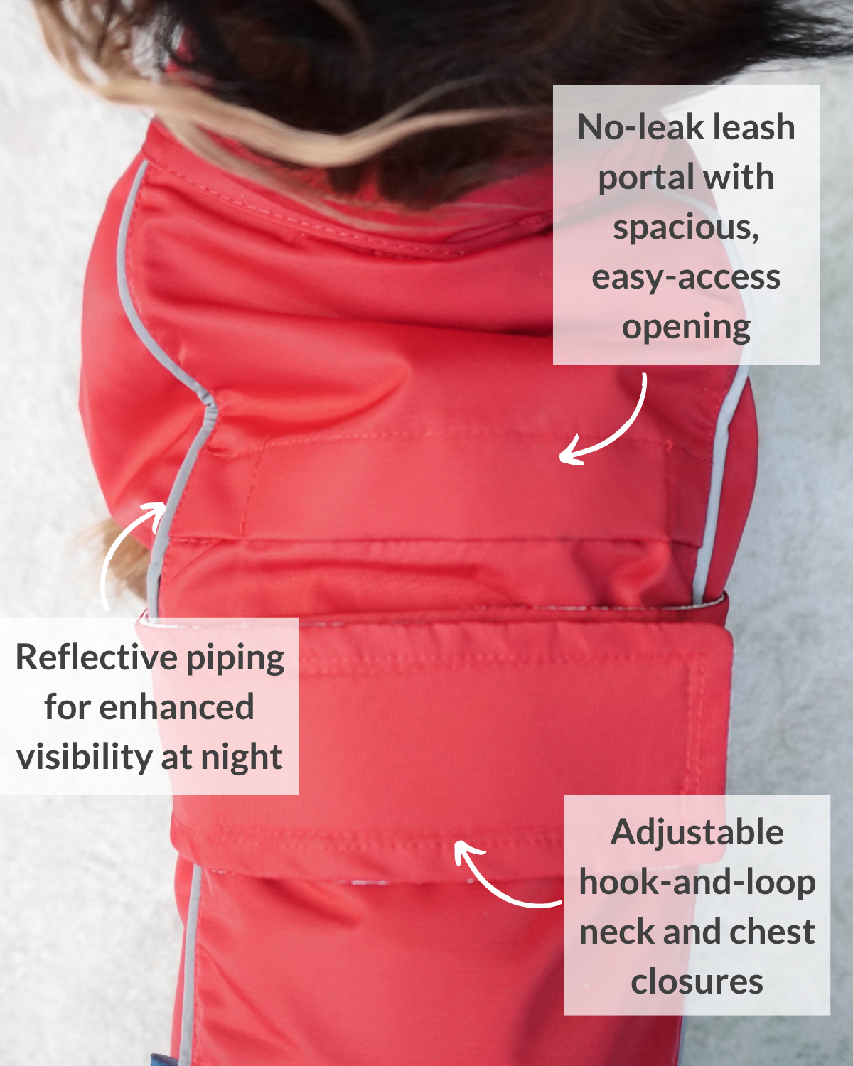 The DJANGO City Slicker in Cherry Red is a stylish water-repellent raincoat designed for small and medium dog breeds like terriers, dachshunds, and poodles. Its lightweight design provides both comfort and protection, making it the ideal raincoat for any outdoor activity.