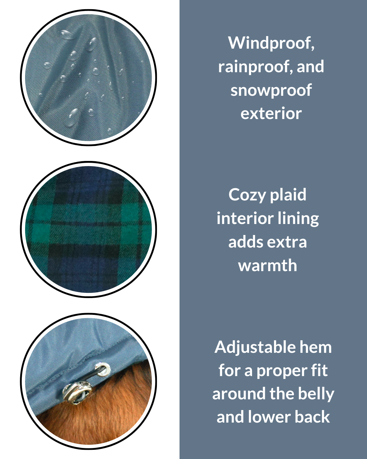 Reversible Puffer Dog Coat: With a sleek waterproof outer layer and a cozy plaid interior lining, this reversible winter jacket offers two stylish looks for your pup.