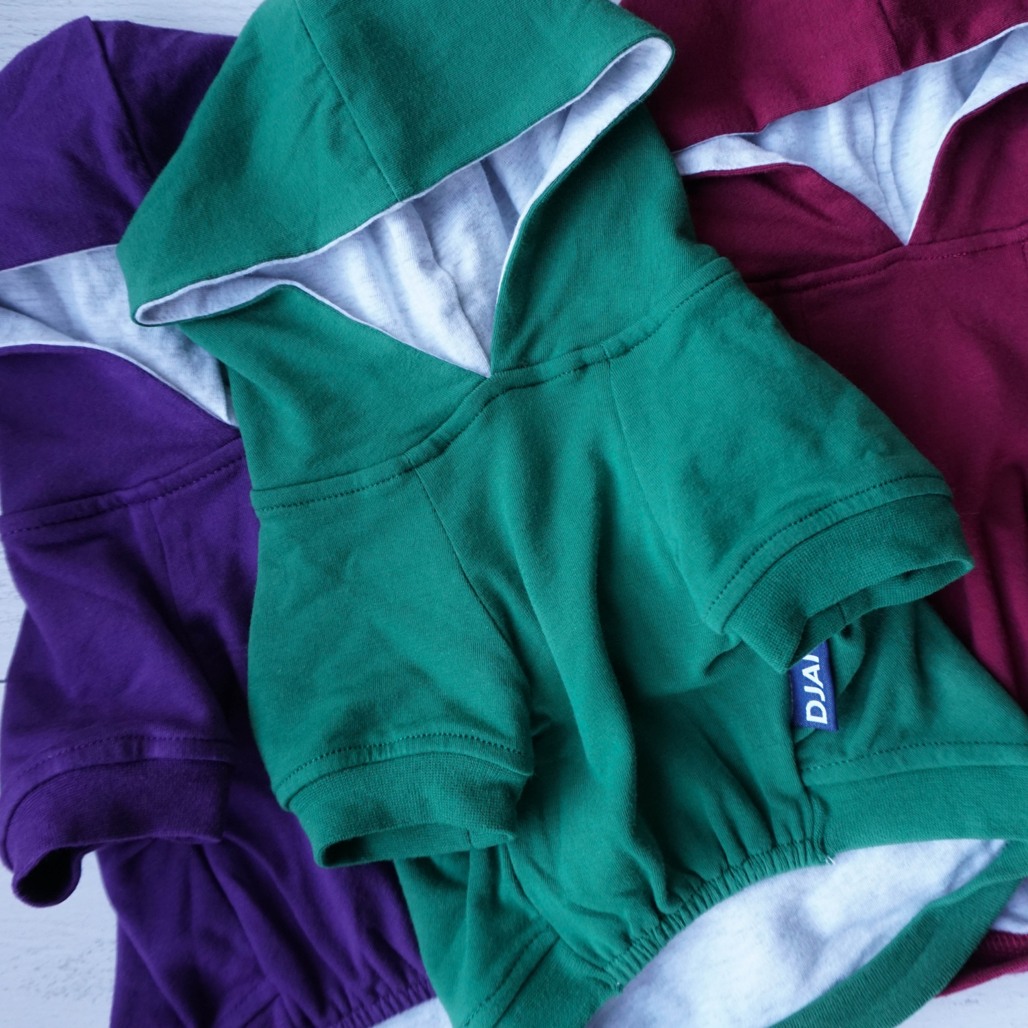 DJANGO’s Forest Green Dog Hoodie – Lightweight, breathable, and machine-washable pet apparel.