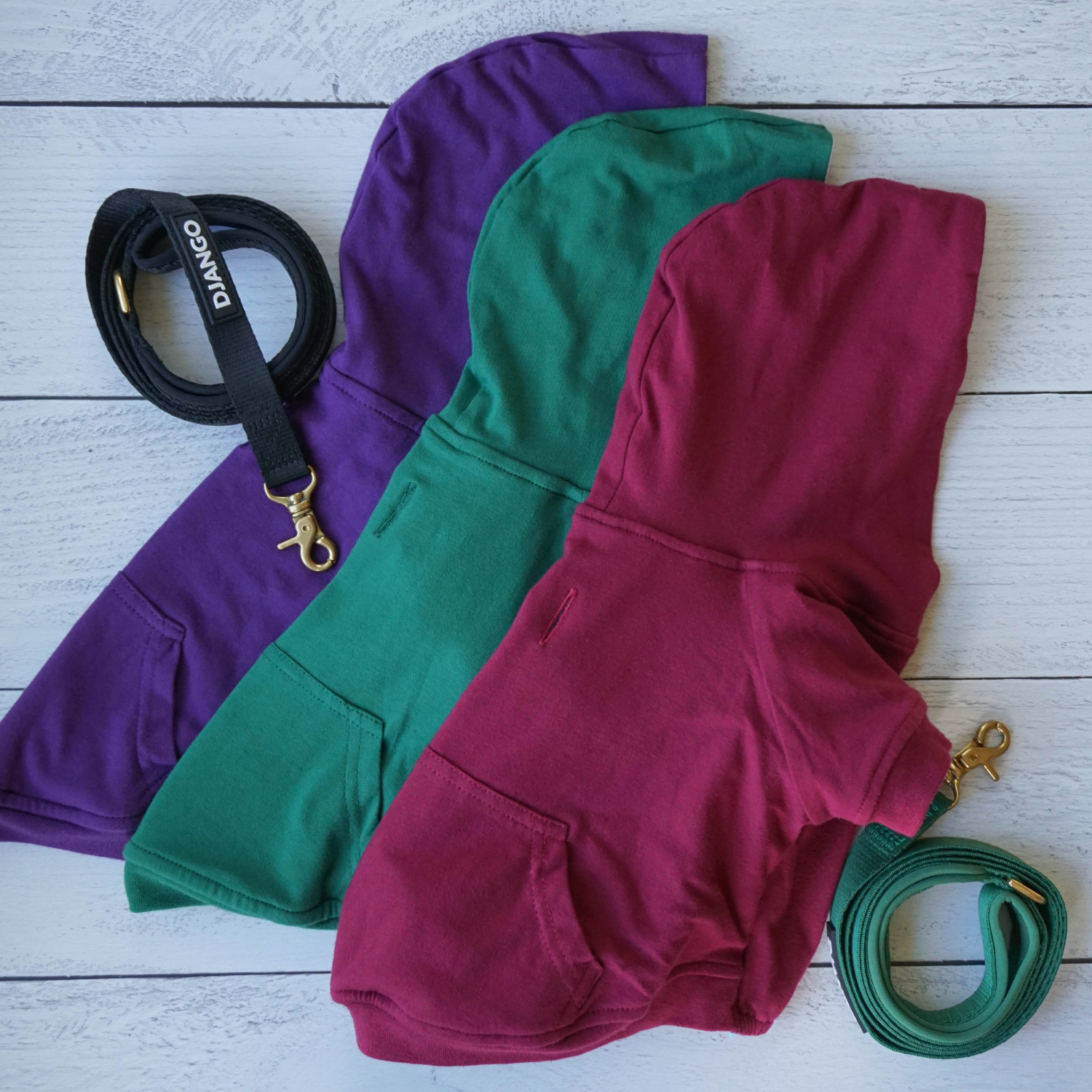 Warm and fashionable Forest Green Hoodie by DJANGO – Ideal for active dogs and everyday wear.