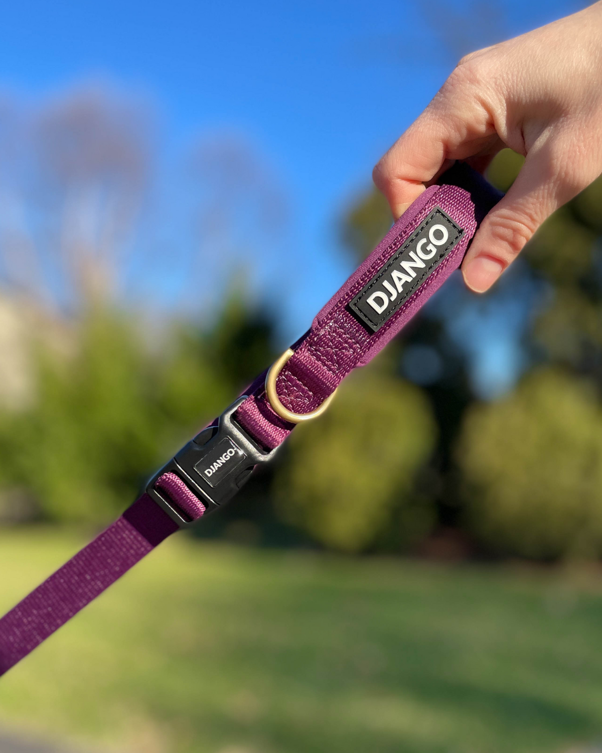 DJANGO’s Adjustable Hands-Free Adventure Dog Leash is a versatile leash that can be used as a 6.5 foot hand-held leash and an around-the-waist “hands-free” leash. The durable and stylish dog leash can also be used for temporary tie-ups (i.e. around your chair or table leg when you are out to lunch) and perfectly compliments your pup's favorite DJANGO Adventure Collection dog harness and collar set.