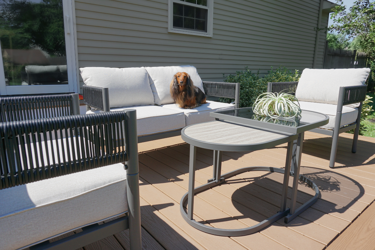 DJANGO Outdoor Lounge Set Review // Grand Patio 5-Piece Furniture Set - djangobrand.com