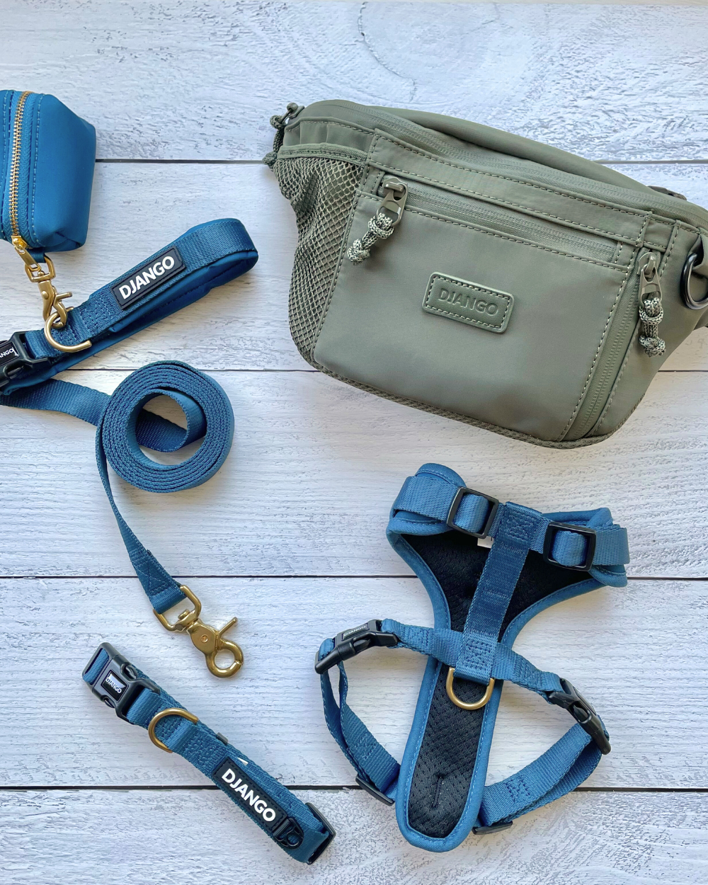 DJANGO Nolita Belt Bag in Olive Green - Modern, sleek, ultra-functional, and dog-friendly nylon fanny pack for everyday outings and adventures - djangobrand.com