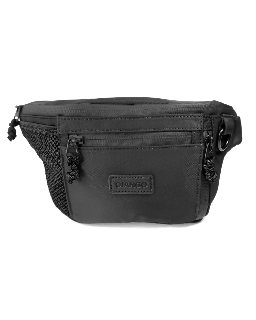 DJANGO Nolita Belt Bag in Black - Modern, sleek, ultra-functional, and dog-friendly nylon fanny pack for everyday outings and adventures - djangobrand.com