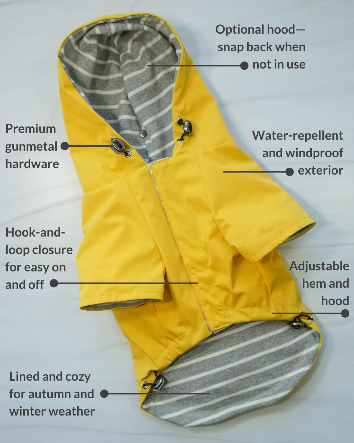 DJANGO Highland Dog Jacket and Raincoat features