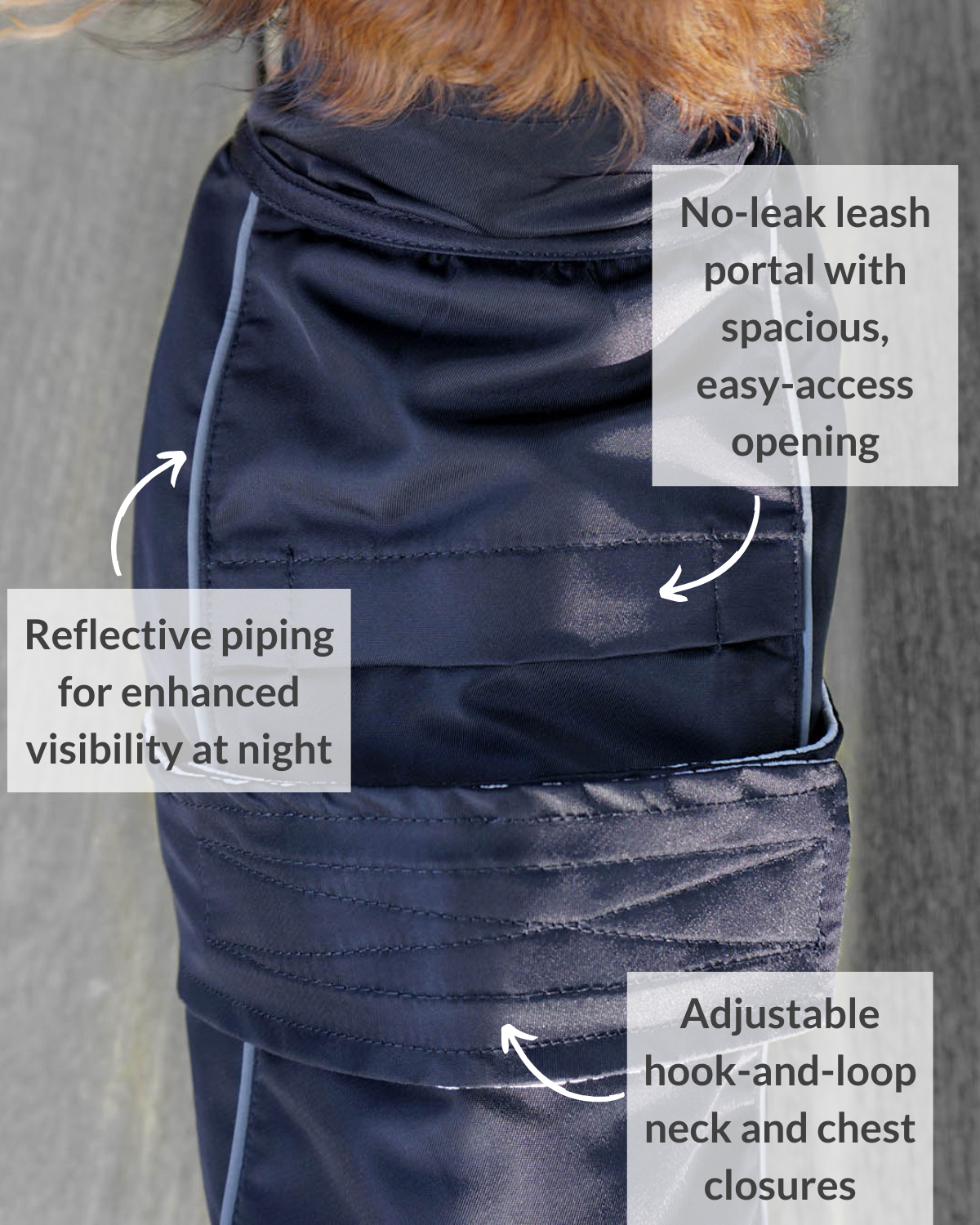 The DJANGO City Slicker in Black offers a lightweight, waterproof solution for small dogs and dachshunds. This premium dog raincoat keeps your pup dry during rainy walks while maintaining comfort and flexibility. Designed for long dogs and small breeds, it’s the ultimate rain protection jacket.