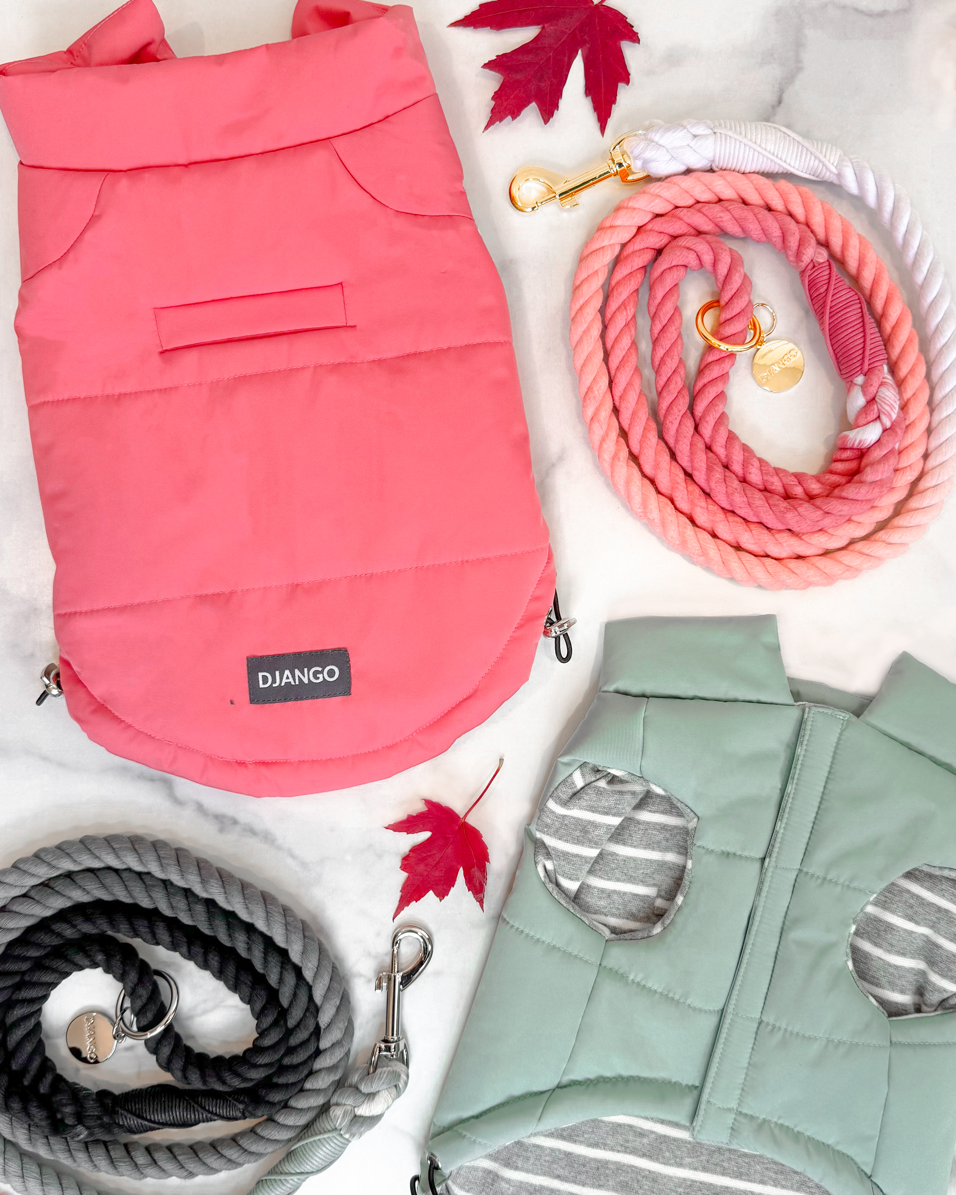 Snowline™ Puffer Dog Coat - Rose Petal Pink