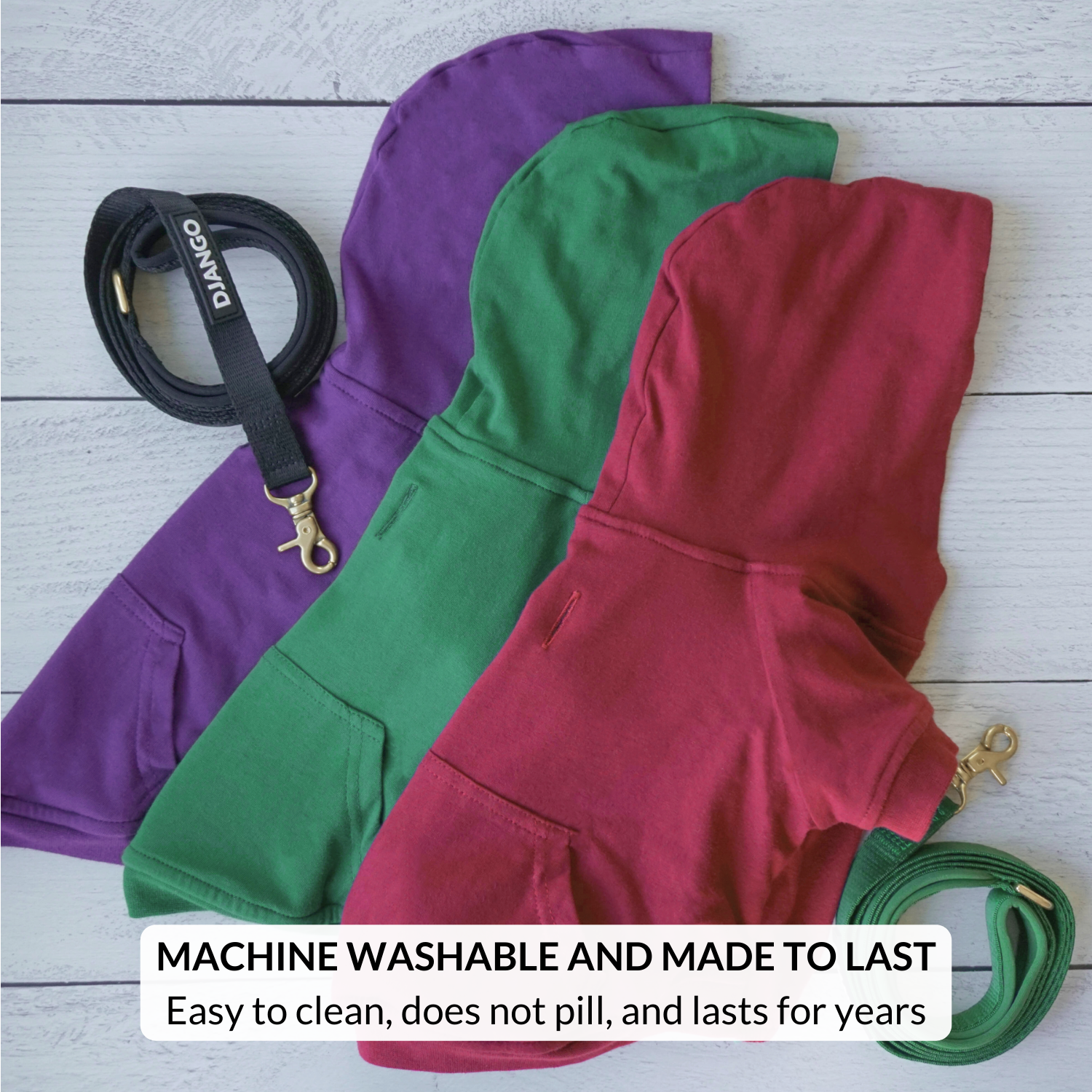 Forest green hoodie for dachshunds, corgis, and toy breeds up to 20 lbs