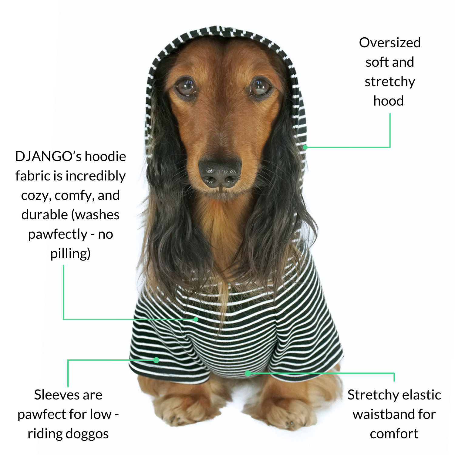 Stretchy Black Dog Sweater – Stylish & Warm | A flexible and ultra-soft black sweater for dogs, crafted from premium materials for a snug yet comfortable fit in any season.