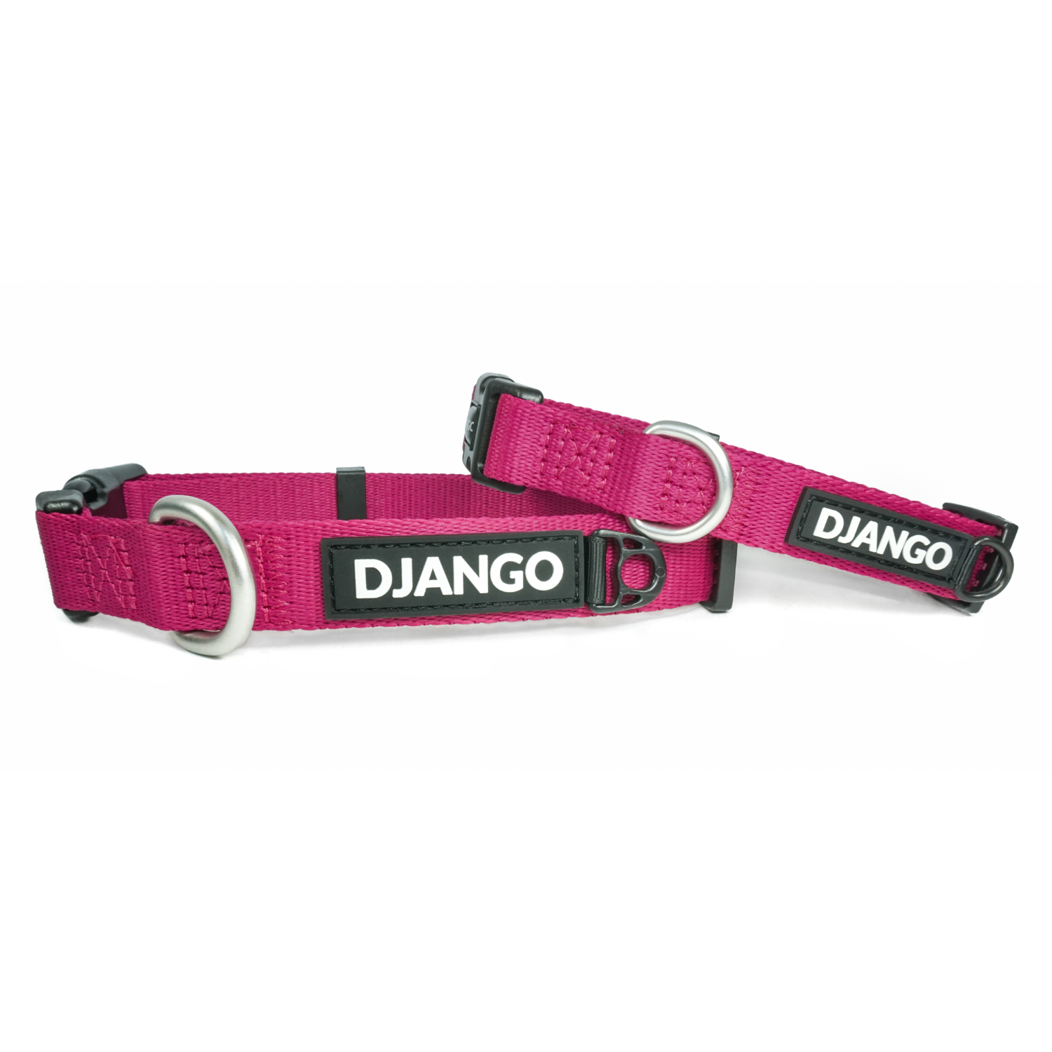 DJANGO’s Tahoe Dog Collar is a comfortable, durable, and adventure-ready dog collar. The soft-to-the-touch custom webbing is complemented by a stylish silver plated D-ring for leash attachment, ID tag attachment piece, and a secure side-release buckle.