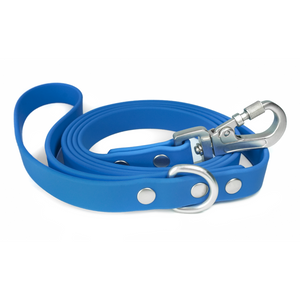 DJANGO Tahoe Dog Leash in Alpine Blue - Waterproof, dirt-resistant, odor-resistant, and easy-to-clean dog leash designed for muddy mountain trails, sparkling lakes, and dusty sidewalks. - djangobrand.com