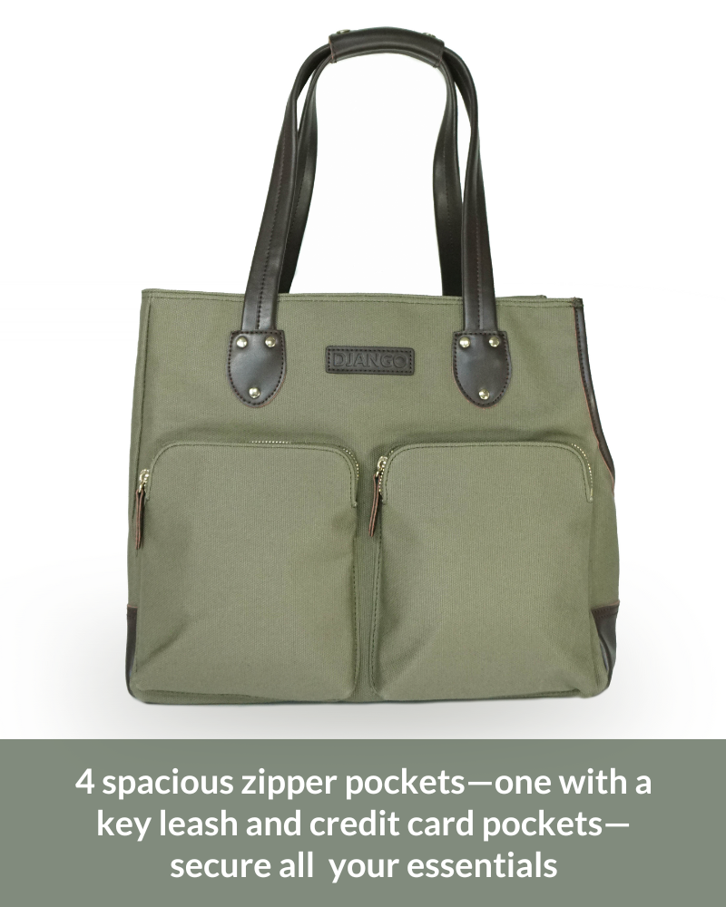 django dog carrier tote bag olive green