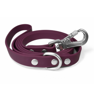 DJANGO Tahoe Dog Leash in Raspberry Purple - Waterproof, dirt-resistant, odor-resistant, and easy-to-clean dog leash designed for muddy mountain trails, sparkling lakes, and dusty sidewalks. - djangobrand.com