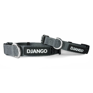 DJANGO Tahoe Dog Collar in Poppy Seed Gray - Comfortable, durable, and adventure-ready dog collar - djangobrand.com