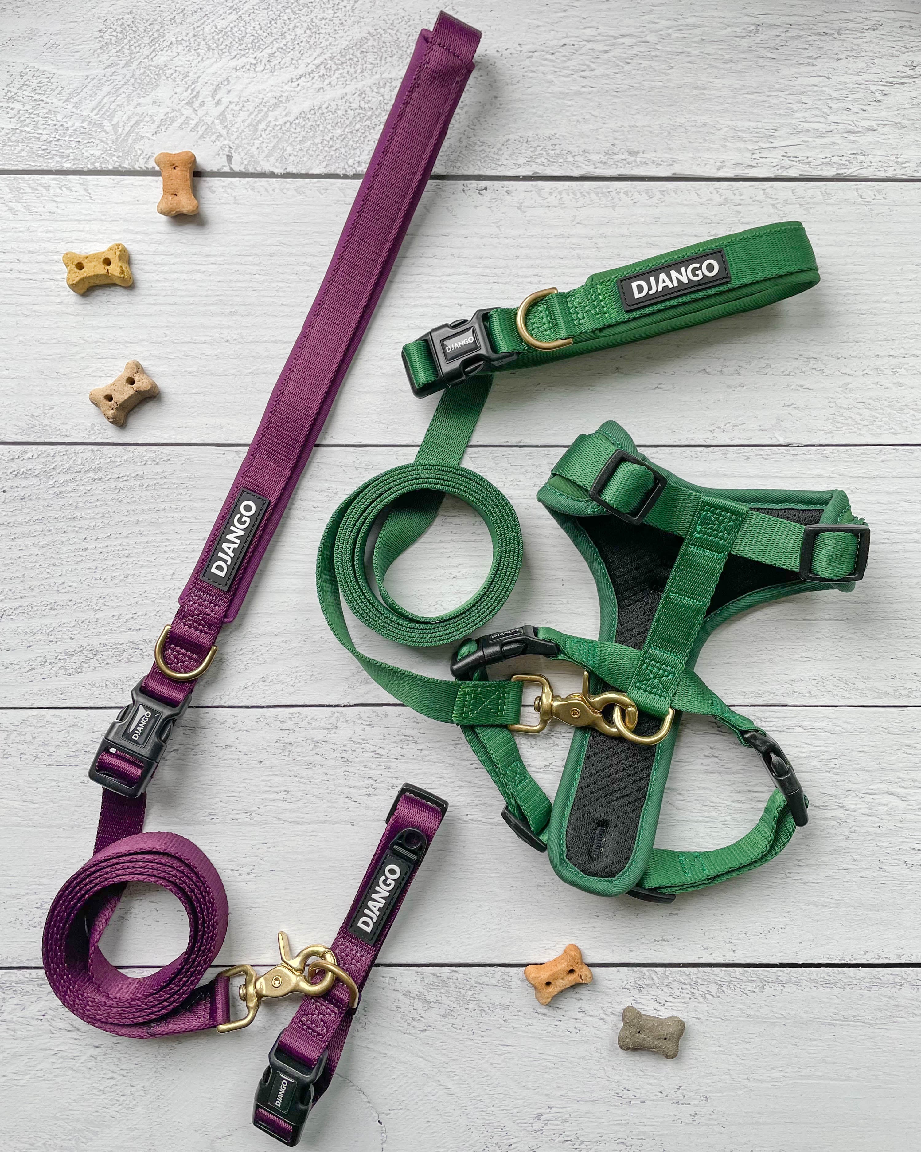 DJANGO Adjustable Hands-Free Adventure Dog Leash features solid cast brass hardware and pairs perfectly with your favorite DJANGO Adventure Dog Harness and Collar set - djangobrand.com