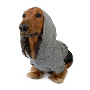DJANGO - Designed for warmth, comfort, and function, DJANGO's Heather Gray dog hoodies are fully lined and have a reinforced leash portal, a stretchy elastic waistband, and a back pocket. - djangobrand.com
