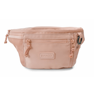 DJANGO Nolita Belt Bag in Sand Pink - Modern, sleek, ultra-functional, and dog-friendly nylon fanny pack for everyday outings and adventures - djangobrand.com