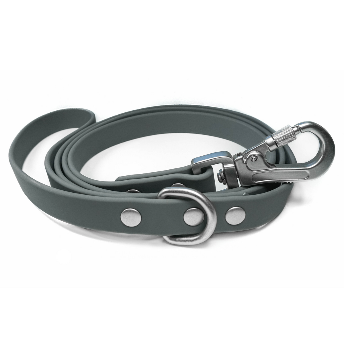 DJANGO Tahoe Waterproof Dog Leash in Poppy Seed Gray - djangobrand.com
